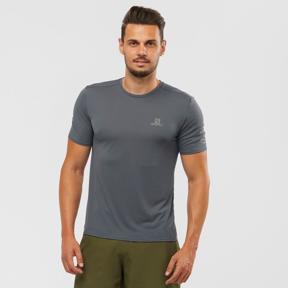 T-Shirts Salomon Homme Foncé - Salomon XA TRAIL - France (7206-ZIXCP)